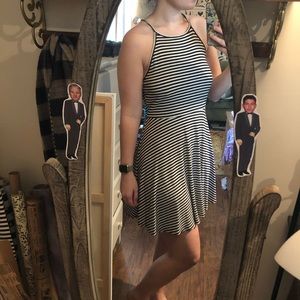 Mossimo black & white ribbed dress